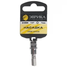 Бита-головка 1/4" HEX H7х37мм с держателем эврика