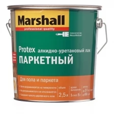 Лак алкидно-уретановый паркетный Marshall Protex бесцветный 9 л полуматовый