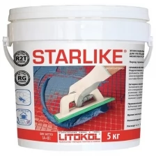 Litokol Starlike C.220 5кг эпоксидная затирка для швов Litokol Litochrom Starlike цвет Светло-серый