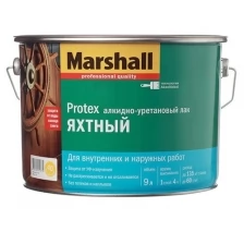 Лак алкидно-уретановый яхтный Marshall Protex бесцветный 2,5 л полуматовый